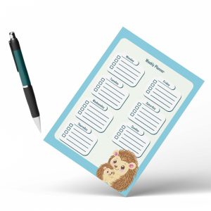 Hedgehog Hug Weekly Planner