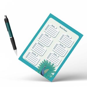 Peacock Weekly Planner