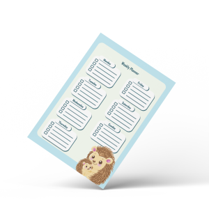 Hedgehog Hug Weekly Planner