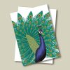 Peacock Greeting Card – Frameable Art