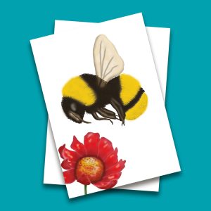 Bumblebee & Flower Greeting Card