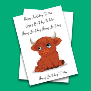 Highland Cow Greeting Card