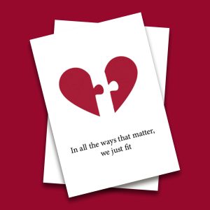 We Just Fit Greeting Card