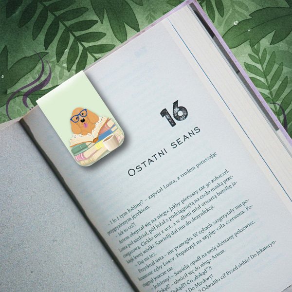 Dog Reading Magnetic Bookmark