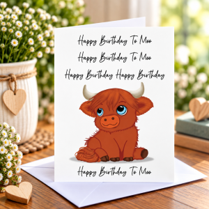 Highland Cow Greeting Card