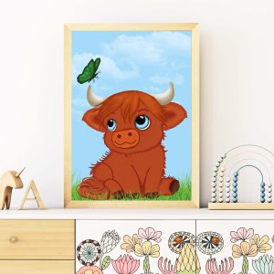Highland Cow Nursery Art