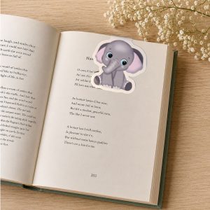 Elephant Shaped Magnetic Bookmark