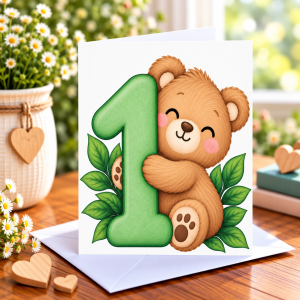 1 Year Old Greeting Card 1 Year Old Greeting Card