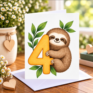 4 Years Old Greeting Card 4 Years Old Greeting Card