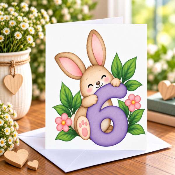 6 Years Old Greeting Card