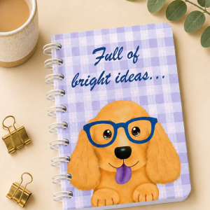 A6 Notebook - Dog in Glasses