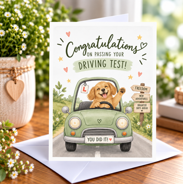 Driving Test Greeting Card - Dog
