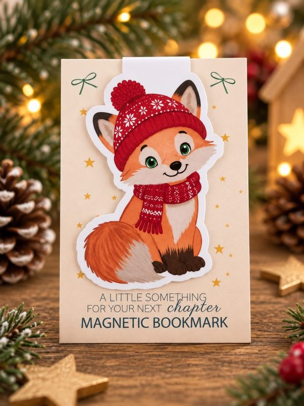 Fox magnetic bookmark Christmas Magnetic Bookmark – Fox