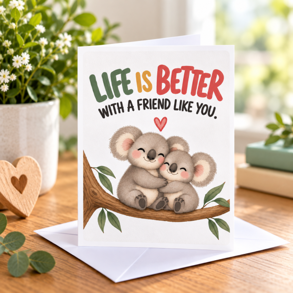 Friendship Greeting Card - Coalas