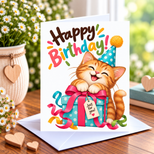 Kitty Greeting Card