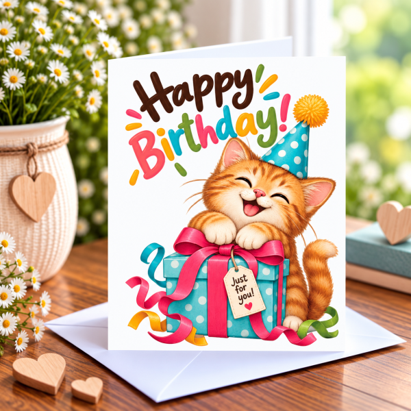 Kitty Greeting Card