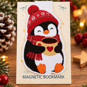 Christmas Magnetic Bookmark – Penguin
