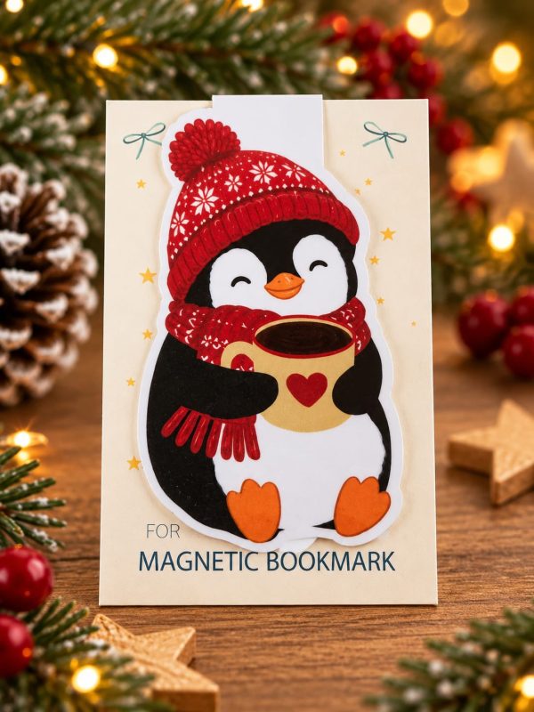 Christmas Magnetic Bookmark – Penguin