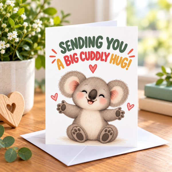 Sending hugs Greeting Card - Coala