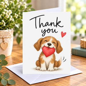 Thank you Card - Puppy