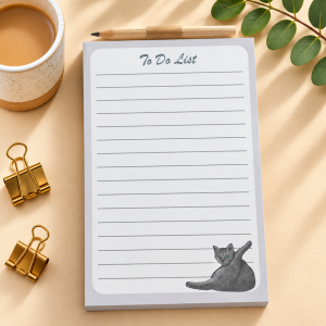 To Do List Notepad - Cat