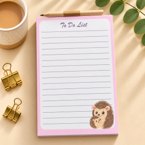 To Do List Notepad - Hedgehog