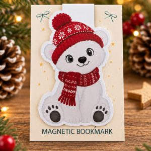 Christmas Magnetic Bookmark – Polar Bear