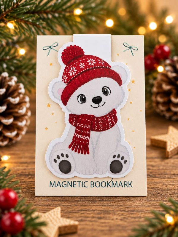 Christmas Magnetic Bookmark – Polar Bear